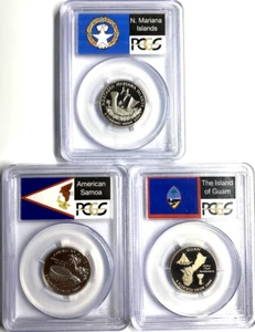 [PROOF x3] 2009-S 25c PCGS PR69DCAM Territories Quarters COMBINED SHIPPING - Picture 1 of 8