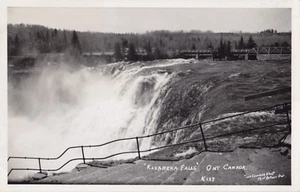 KAKABEKA FALLS Kaministiquia River Ontario Canada 1940-60 Camera Shop RPPC K 127 - Zdjęcie 1 z 2