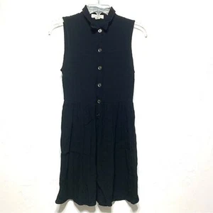 Forever 21 Dress size Small Black Flowy Button Up Tank Collar Summer Lightweight - Picture 1 of 5