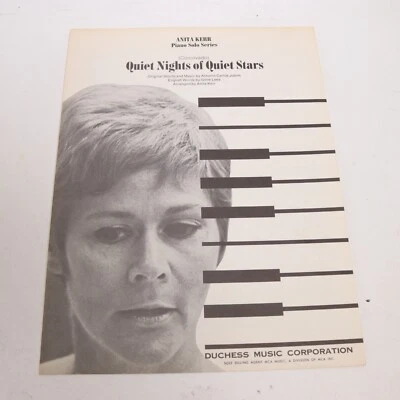Jobim Quiet Night, Quiet Stars Piano Sheet Music 1970 Carlos Antonio Jobim - Image 1 of 4
