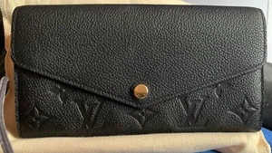* Louis Vuitton Monogram Portefeuille Geldbörse Sarah M61182 Noir Schwarz Neu mit Etikett - Bild 1 von 9