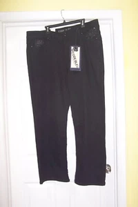 NWT Code Bleu Denim Jeans Size 24W Annette Bootcut Embellished/Flap Pockets - Picture 1 of 4