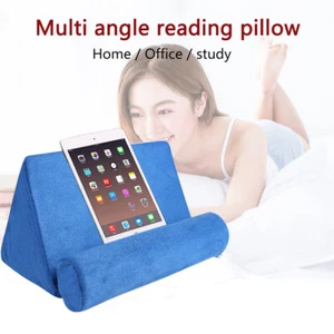 Multi-Angle Pillow for iPad Phone Tablet Read Holder Stand Foam Lap Rest Cushion - Picture 1 of 19