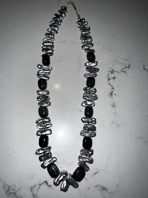 Collar de 22" de perlas y piedras preciosas Keshi cultivadas rarezas Foto 1 de 3