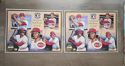 [x2] MLB 1992 UD HEROES OF BASEBALL- Cubs Heroes vs. Reds Heroes Ltd. Ed. /27k - Image 1 of 3