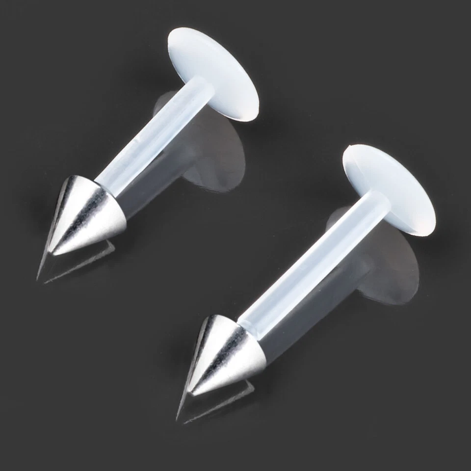 1,2mm Labbra Labret Piercing Bioflex Acciaio Inox Punte a Madonna Spina Z351 - Immagine 1 di 1