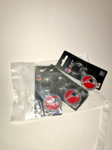 NFL Football Patriots key ring, 3 pack, S1 - Picture 1 of 2