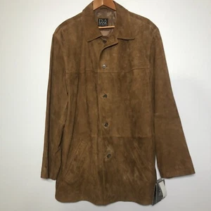 Jos A Bank XL Giacca Camoscio Capra Marrone Uomo Xtra Large Nuova Con Etichetta Leggi Descrizione - Foto 1 di 11