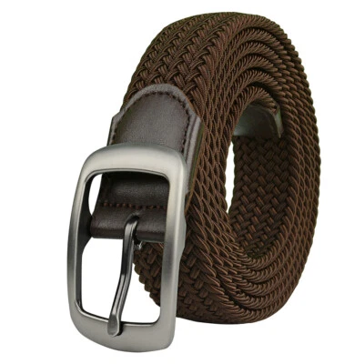 Cinturón de hombre elástico tejido elástico trenzado talla grande hasta 190 cm/75 pulgadas Foto 1 de 4