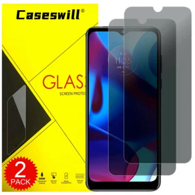 For Motorola Moto G50 G30 G20 G10 Power Tempered Glass Privacy Screen Protector - Image 1 of 4