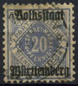 Wurttemberg 1919 SG#M228, 20pf Blue Optd Used #E17451 - Picture 1 of 1