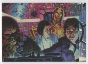 Star Wars Galaxy 2 #202 Millennium Falcon Cockpit Silver Deluxe Set Trading Card - Picture 1 of 2