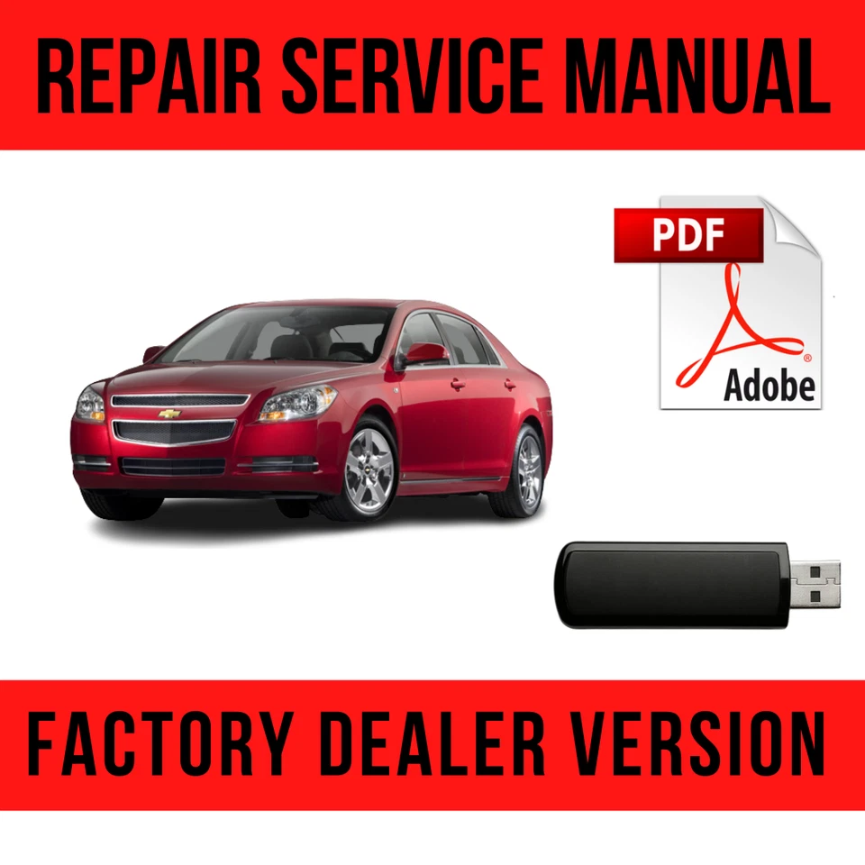 Chevrolet Malibu 2008-2012 manual de reparación de fábrica USB chevy Foto 1 de 1