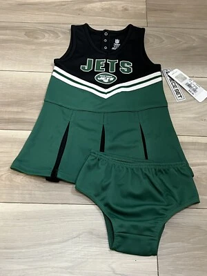 Vestido New York NY Jets NFL Cheerleader Jersey 2 peças criança tamanho 4T MSRP $29 - Imagem 1 de 4