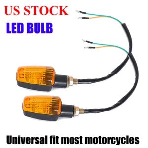 Universal Motorcycle Turn Signal Indicator Light Blinker LED Blub 6 Volt 6V Pair - Picture 1 of 9