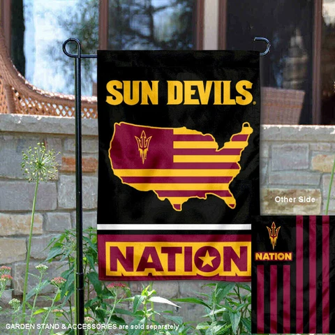 Arizona State University USA Stars and Stripes Nation Garden Flag and Yard Cover