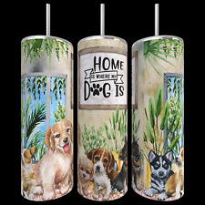 Dog, Puppy, Husky, Beagle, Golden 20oz Skinny Tumbler Custom Drinkware w/straw
