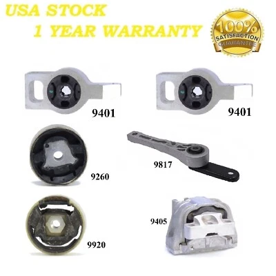 6 piezas motor delantero y montaje de transmisión para Audi TT Quattro 2008-2009 cupé 3,2 L - automático Foto 1 de 4