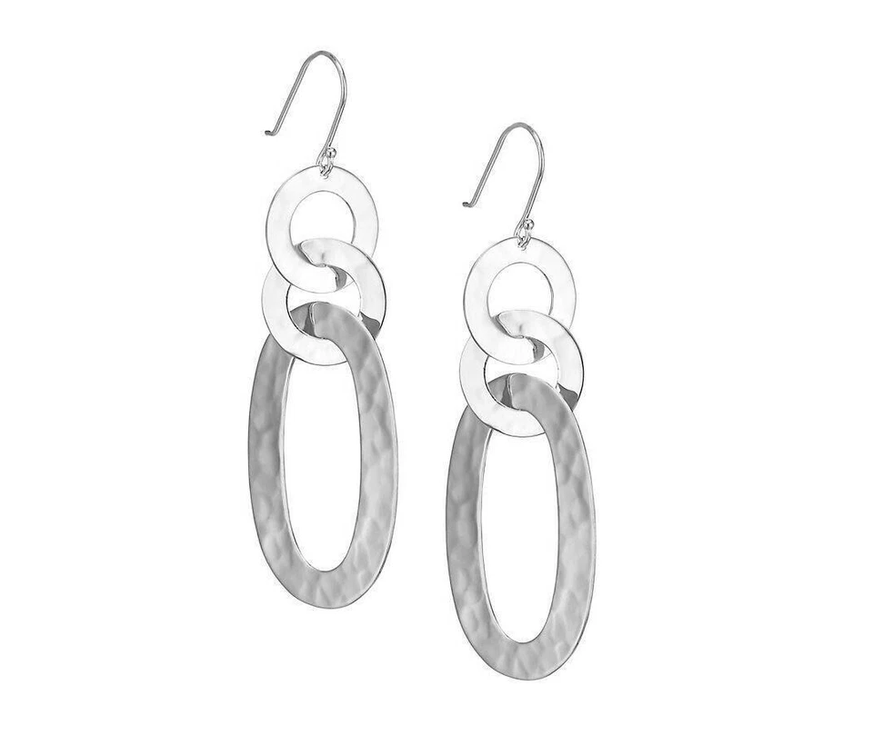 new  Ippolita Sterling Silver Roma Links Triple Oval Earrings - Image 1 of 1