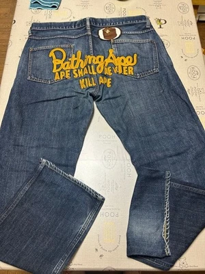 USED A BATHING APE STRAIGHT DENIM INDIGO ACCEPTABLE - Image 1 of 4