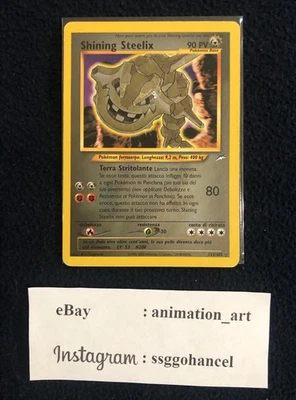 Shining Steelix 2002 Neo Destiny 112/105 Holo Pokemon Card ITALIAN - Image 1 of 2