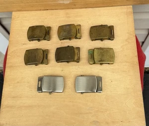 8 hebillas de cinturón vintage estilo militar estadounidense 6 latón - Imagen 1 de 2