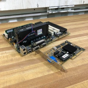 Biostar M6TBC Slot 1 ATX Motherboard Pentium II 350MHz w/RAM & GPU (ISA PCI AGP) - Picture 1 of 20