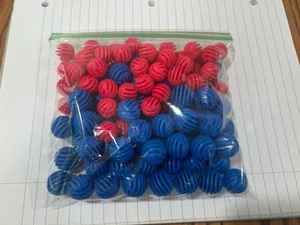 Rokenbok Replacement Parts Lot Of 100 Plastic Balls 50 Red and 50 Blue - Picture 1 of 2