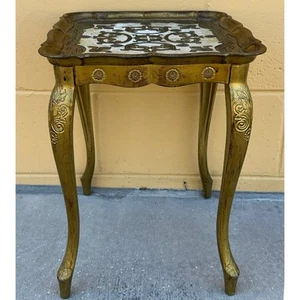 O.F.M. Vintage 1950’s Italian MCM Hollywood Regency Style Plastic side table - Picture 1 of 12