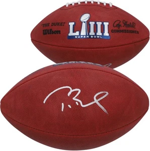 Tom Brady New England Patriots Signed Super Bowl LIII Pro Football - Picture 1 of 1