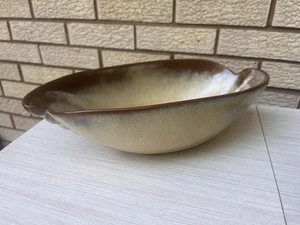 Centro de mesa Frankoma 202 Bowl Prairie Gold vintage para servir entretenimiento - Imagen 1 de 8
