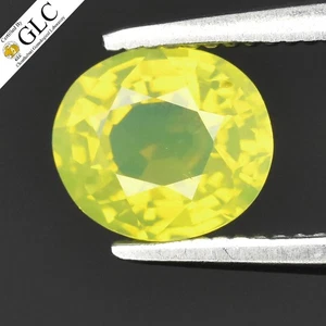 💎 GLC CERTIFIED 0.66ct VS Oval Natural Greenish Yellow Chrysoberyl - Africa Gem - Picture 1 of 5