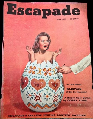 Escapade Magazine May 1957 Vintage Men’s Digest Saroyan Satire Mid-Century Foto 1 de 3