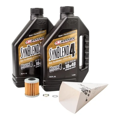 Tusk 4-Stroke Oil Change Kit Maxima Synthetic Blend 10W-40 For Suzuki RMZ450 - Image 1 of 2
