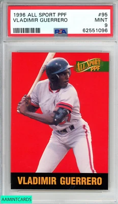 1996 SCORE BOARD ALL SPORT PPF VLADIMIR GUERRERO #95 MONTREAL EXPOS PSA 9 MINT - Image 1 of 3