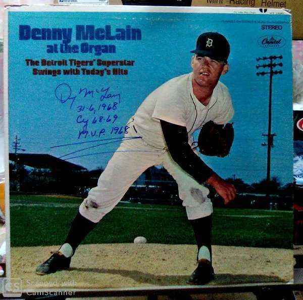 DENNY McLAIN AT THE ORGAN SIGNED RECORD ALBUM DETROIT TIGERS 68 MVP - Image 1 of 1