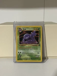 Muk 28/62 Fossil 1st Edition Non Holo Pokemon Card LP - Picture 1 of 2