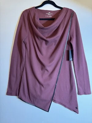 Andrew Marc Mujer Manga Larga Asimétrica Térmica Túnica Imitación Cuero Borde XL Foto 1 de 4