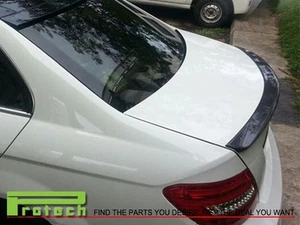 W204 C250 C300 C350 C63 AMG Style Carbon Fiber Trunk Spoiler + OE Roof Lip 4Dr - Picture 1 of 2