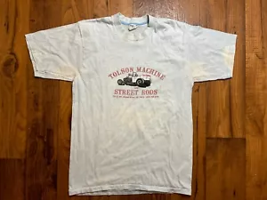 Vintage 80s Tolson Machine Oklahoma Street Rods Shirt NSRA USA Bleached Small - Picture 1 of 9
