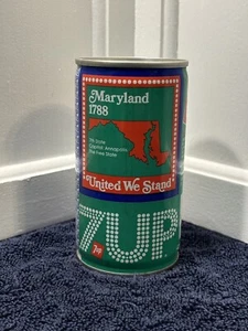 Vintage 1976 United We Stand 7UP Bicentennial Year State Can #20 Maryland - Picture 1 of 6