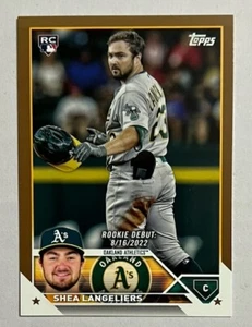 2023 Topps Update Shea Langeliers #US181 Gold Rookie Debut SP 529/2023 - Picture 1 of 2