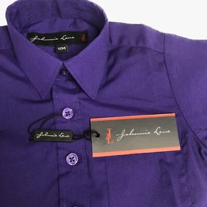 Johnnie Lene Boys Dress Shirt Long Sleeve Button Down Size 12 M - Picture 1 of 8