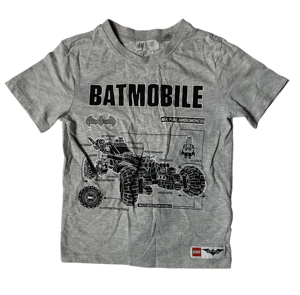 Preowned- H&M S/S Lego Batmobile Shirt Boys (Size 4Y-6Y) - Image 1 of 4