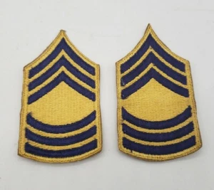 Korean War US Army Master Sergeant Chevron Rank Insignia Patch Set Original  - Picture 1 of 4