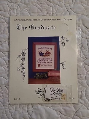 Sue Hillis Designs-L143- The Graduate Counted Cross Stitch Pattern With 2 Charms - Image 1 of 4