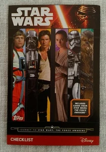 Topps Star Wars: Journey To Force Awakens trading card checklist booklet - Picture 1 of 2
