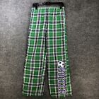 Justice Juniors Plaid Flannel Soccer Graphic Pajama Pants SIze 16 Green
