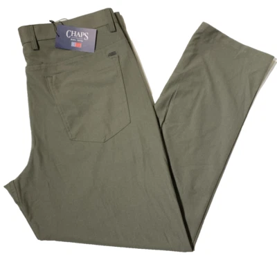 CHAPS Men's Slim Fit Corte Slim Stretch Zipper Pockets Flex Waistband SZ 34X30 - Image 1 of 4