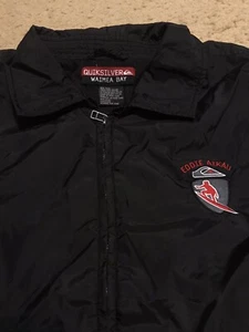 RARE QUIKSILVER EDDIE AIKAU WOULD GO WAIMEA BAY, HAWAII 1999 MEDIUM BLACK JACKET - Picture 1 of 3